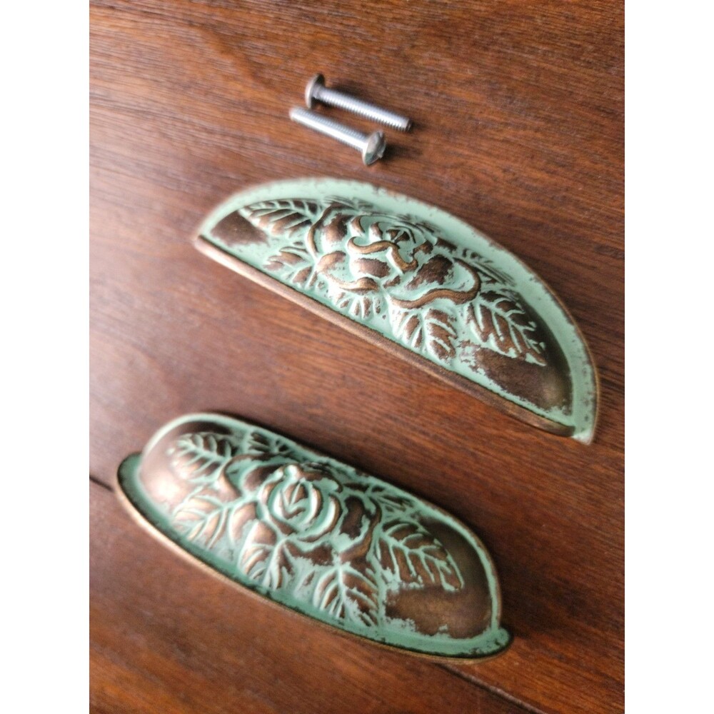 Set of 2 Old Rose Cup Pull drawer Handle